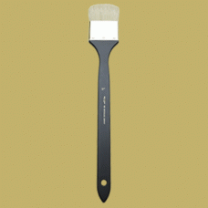 Long handled oval shaped flat brush, for oil / acrylics color brush 3"