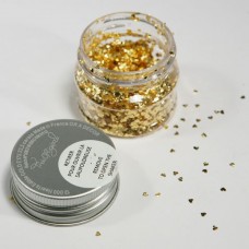 Edible 22.5 Karat Gold Hearts with Shaker [2.5mm - 12,000 pieces]