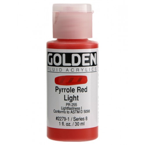 Golden Fluid Acrylics Pyrrole Red Light 30ml